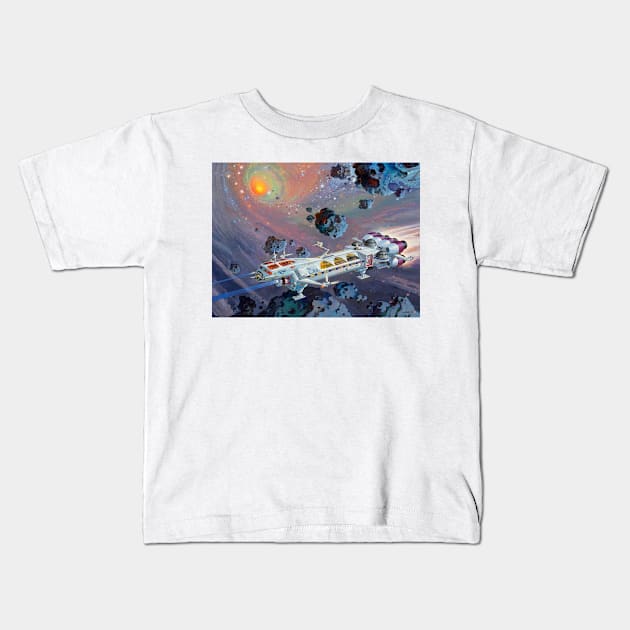 Spaceship 2 Kids T-Shirt by stormcrow